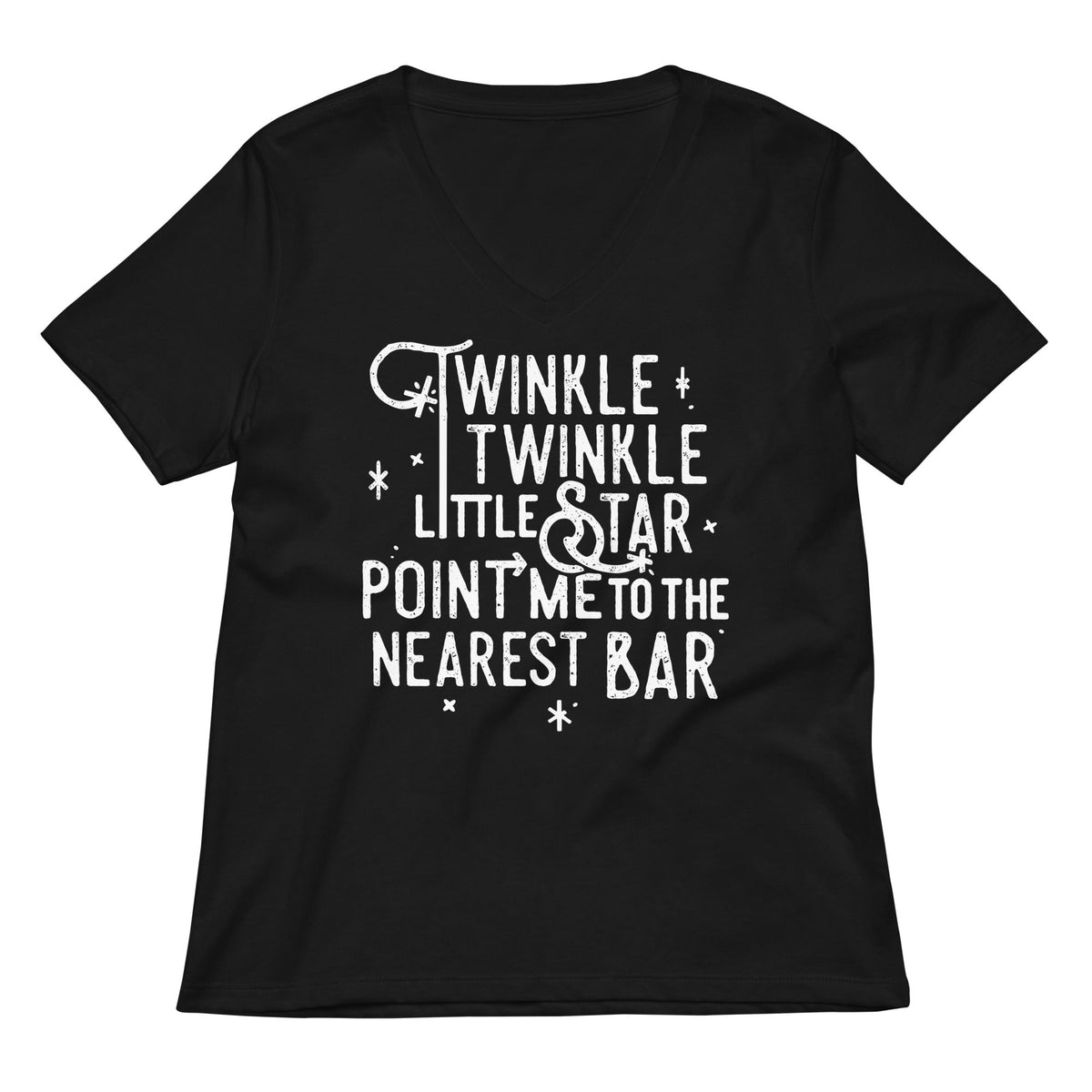 Point Me To The Nearest Bar Women S V Neck Tee V Neck T Shirt Clean Design