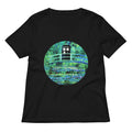 Water Lilies Police Box Women S V Neck Tee V Neck T Shirt Minimal Style